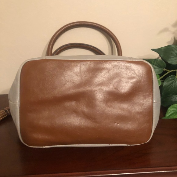 Tignanello two tone light blue & brown handle bag - Picture 6 of 16